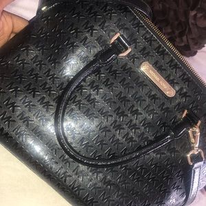 Black leather mk bag